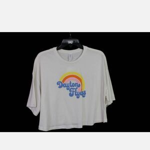 SUMMIT DAYTON FLYERS RELAXED CROP TEE W/OVERSIZED SLEEVES SZ M NWT